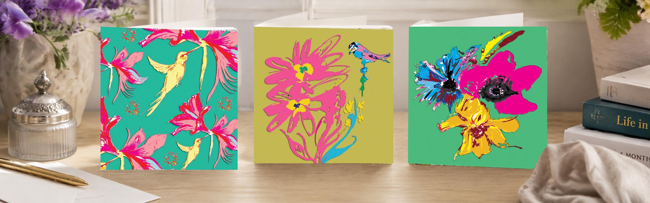 Flora Pop Greeting Cards