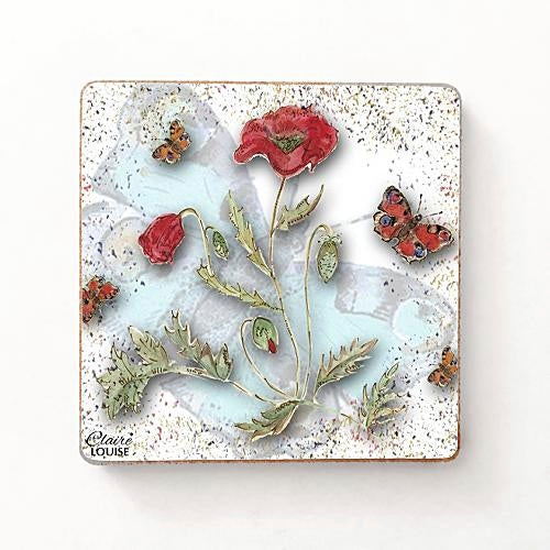 Powder Bloom Poppies Fridge Magnets
