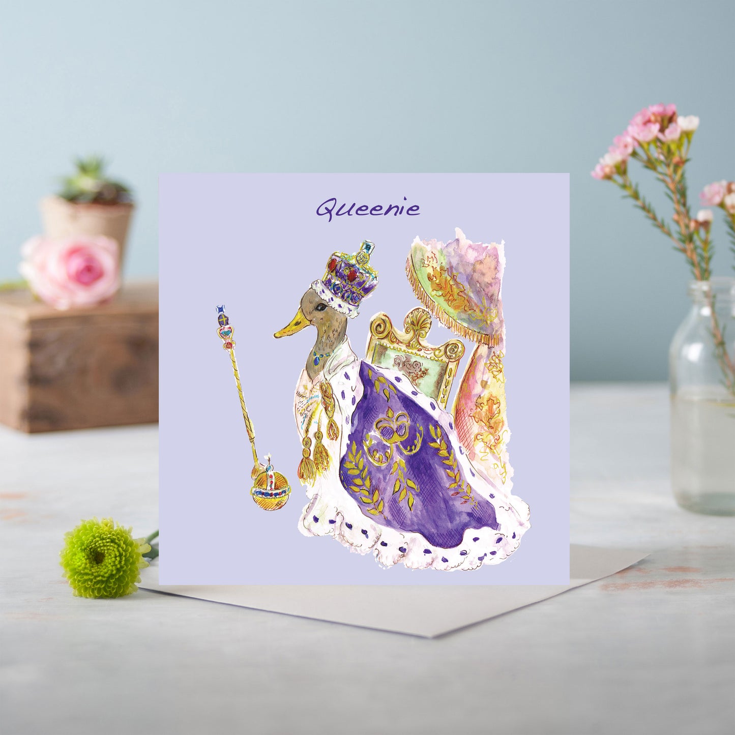 Queenie Greetings Card - Pack of 6