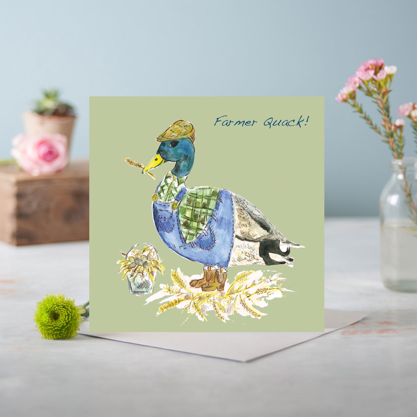 Farmer Quack Greetings Card - Pack of 6
