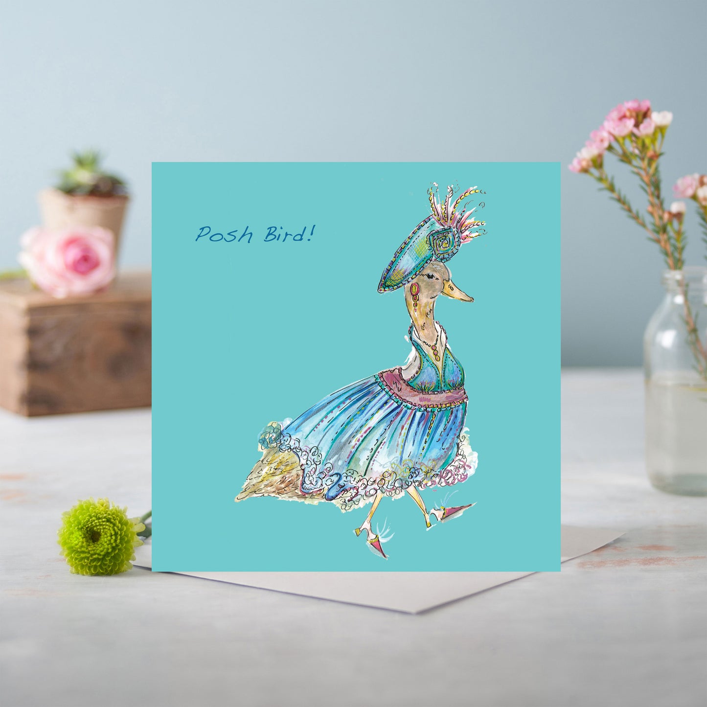 Posh Bird Greetings Card - Pack of 6