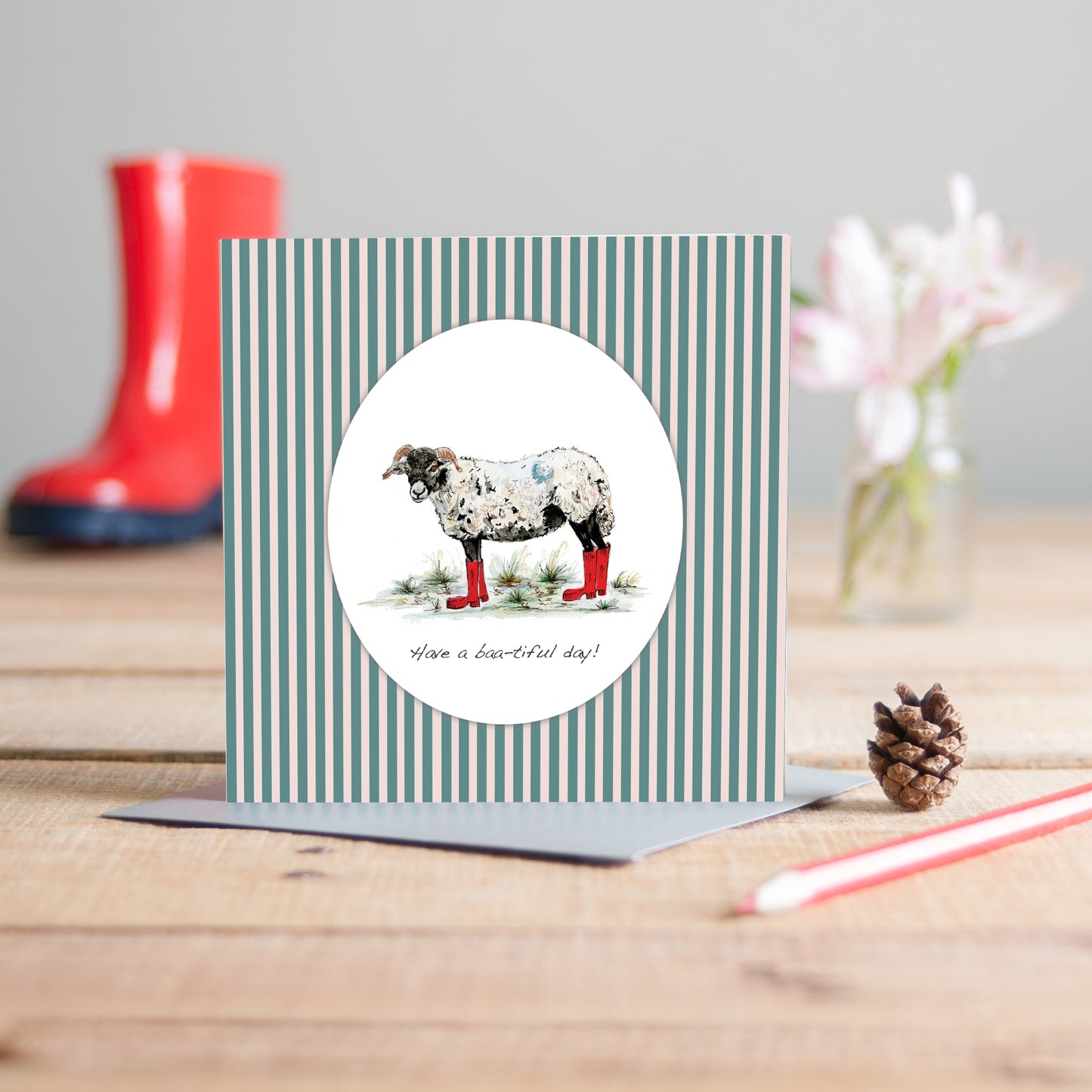 Sheep In Boots Greeting Card - Pack of 6