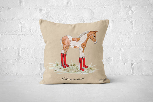 Foal in Boots Cushion