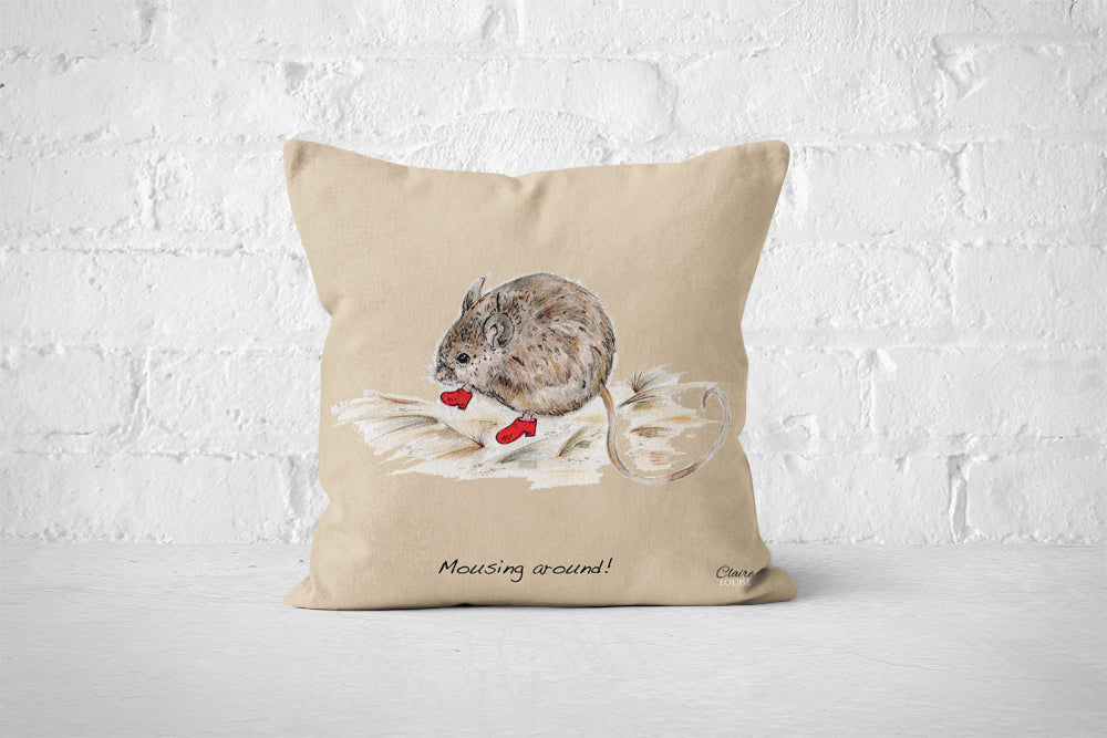 Mouse in Boots Cushion
