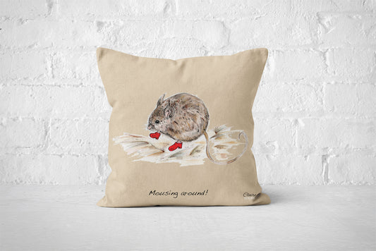 Mouse in Boots Cushion