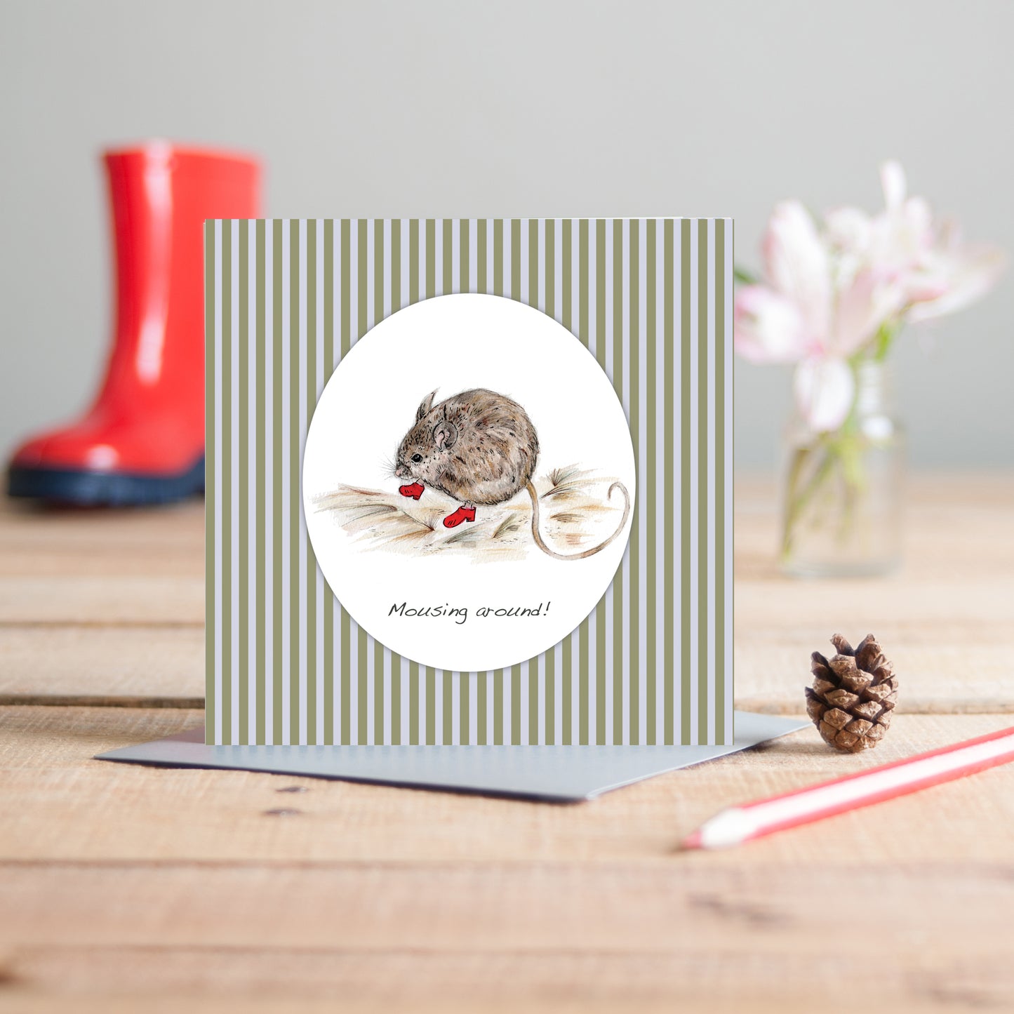 Mouse In Boots Greeting Card - Pack of 6
