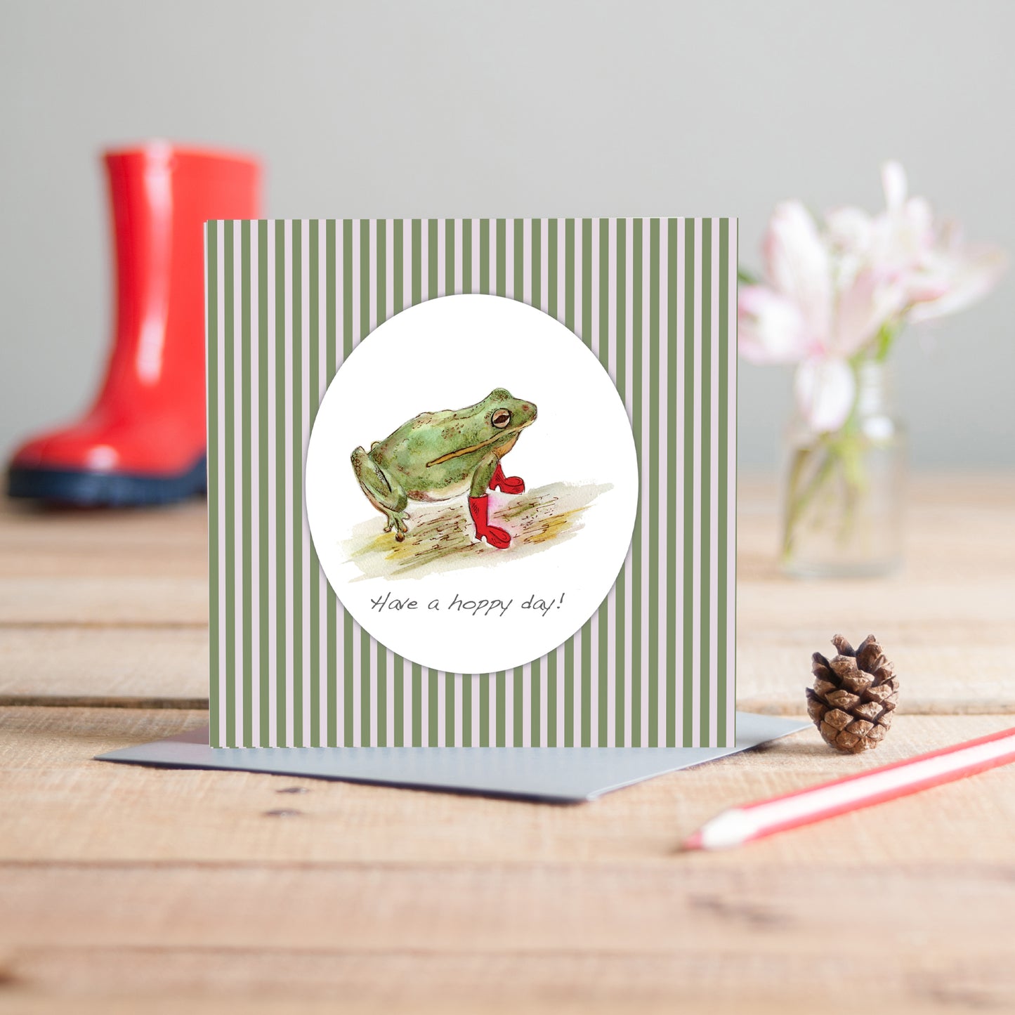 Frog In Boots Greeting Card - Pack of 6