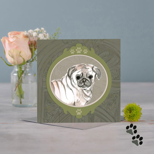 Picture this pug greeting card - Pack of 6