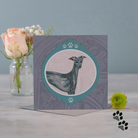 Picture this greyhound greeting card - Pack of 6