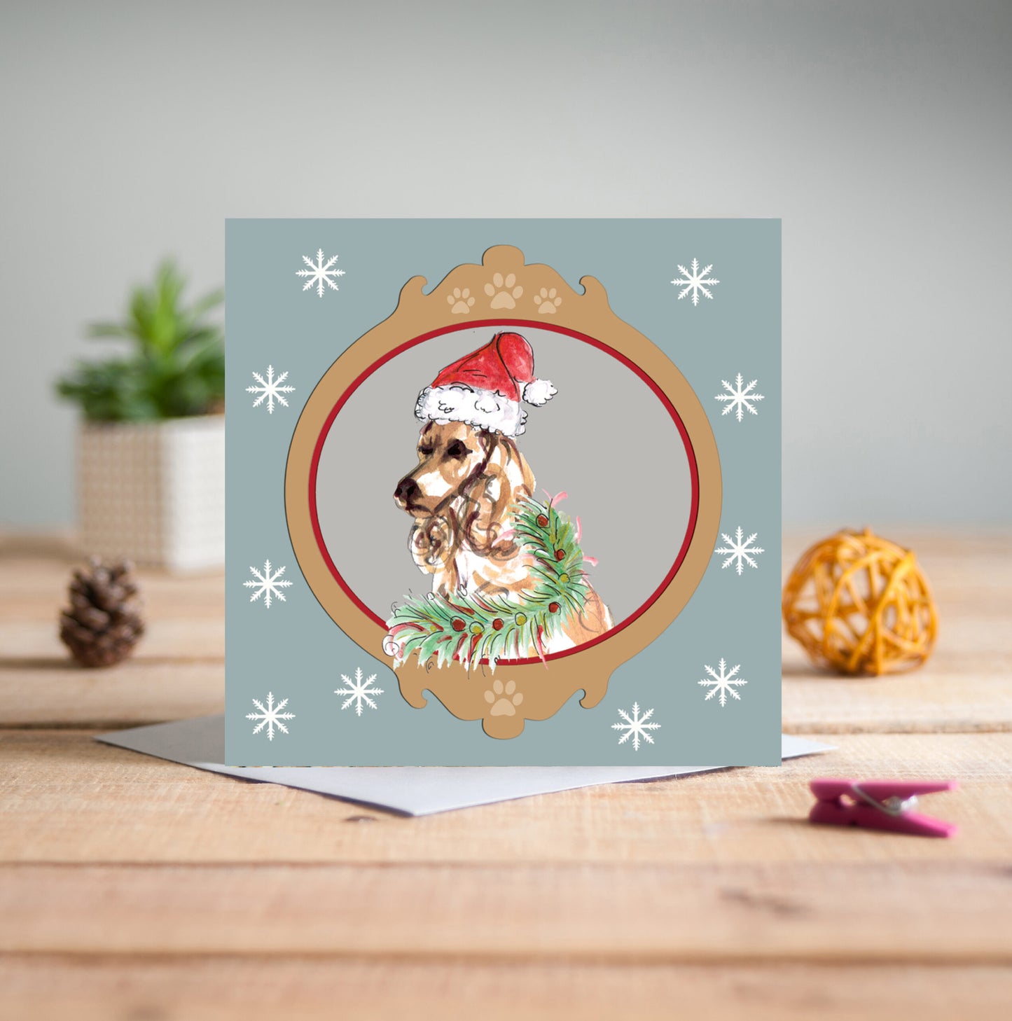 Spaniel Christmas Card - Pack of 6
