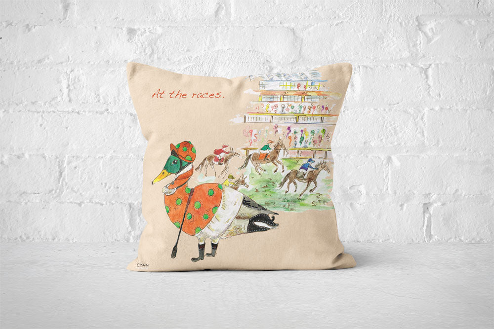 At The Races Cushion