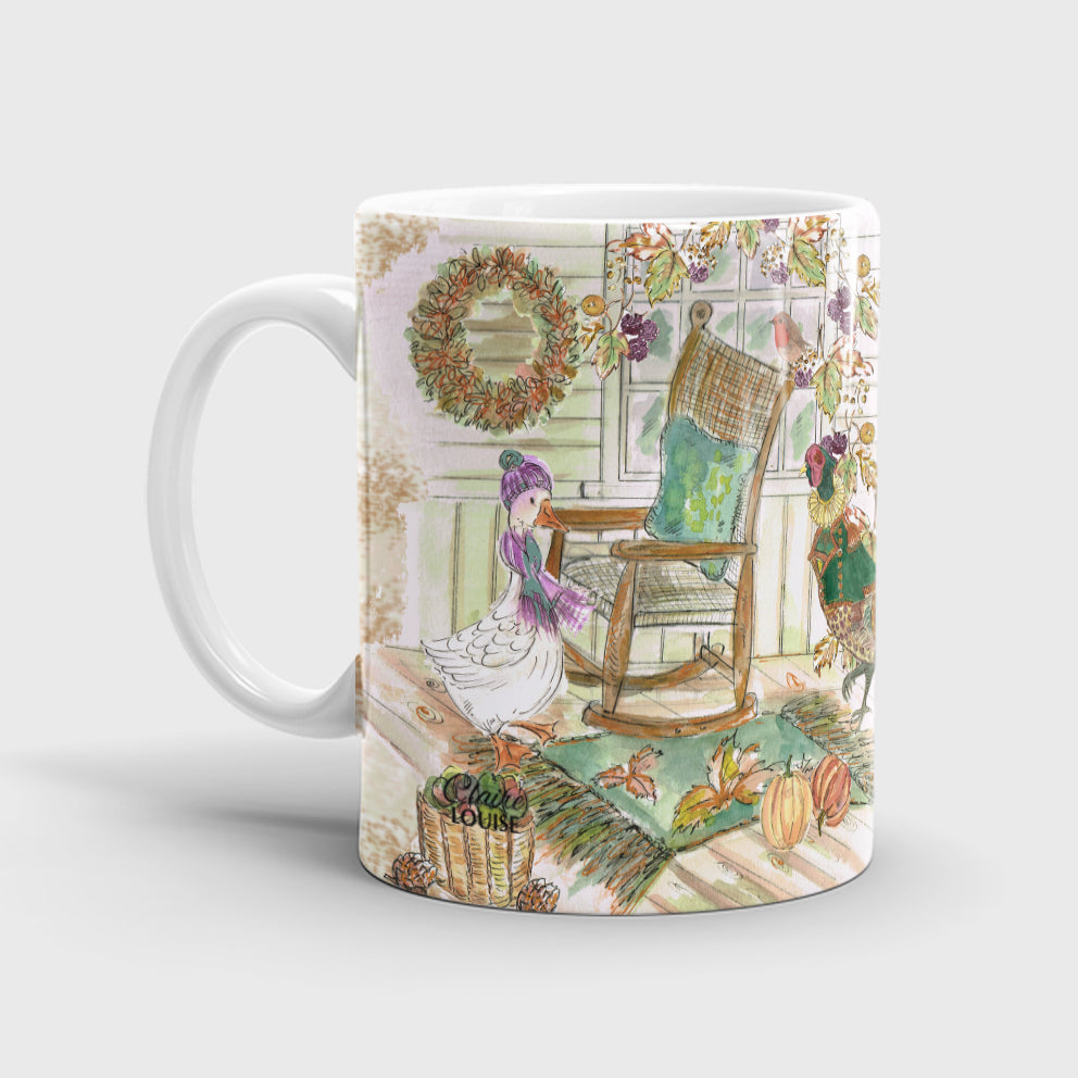 Autumn Visitors Mug – Pheasant & Goose Country Ceramic Mug