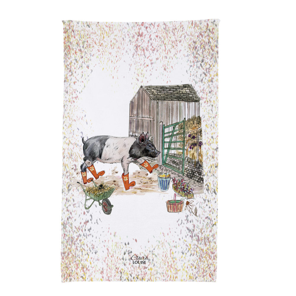 Pig Tea Towel