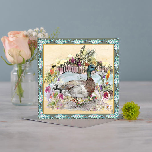 Duck Bouquet Boots Greeting Card - Pack of 6
