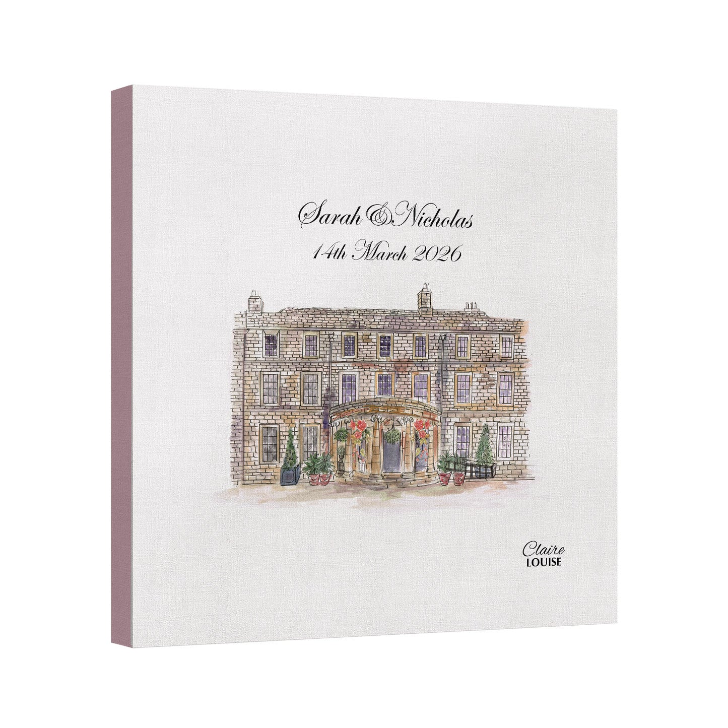 Beamish Hall Wedding Canvas Print