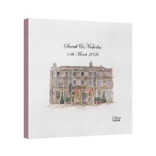 Beamish Hall Wedding Canvas Print