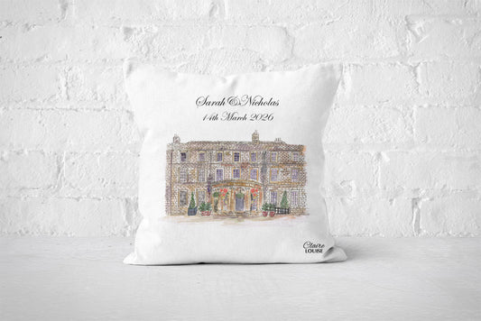 Beamish Hall Wedding Cushion