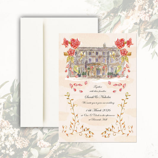Beamish Wedding Invitation (Beige)