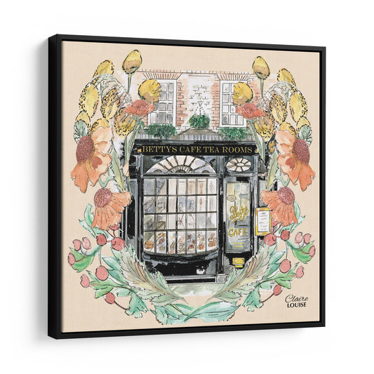 Bettys in Full Bloom Framed Canvas Print