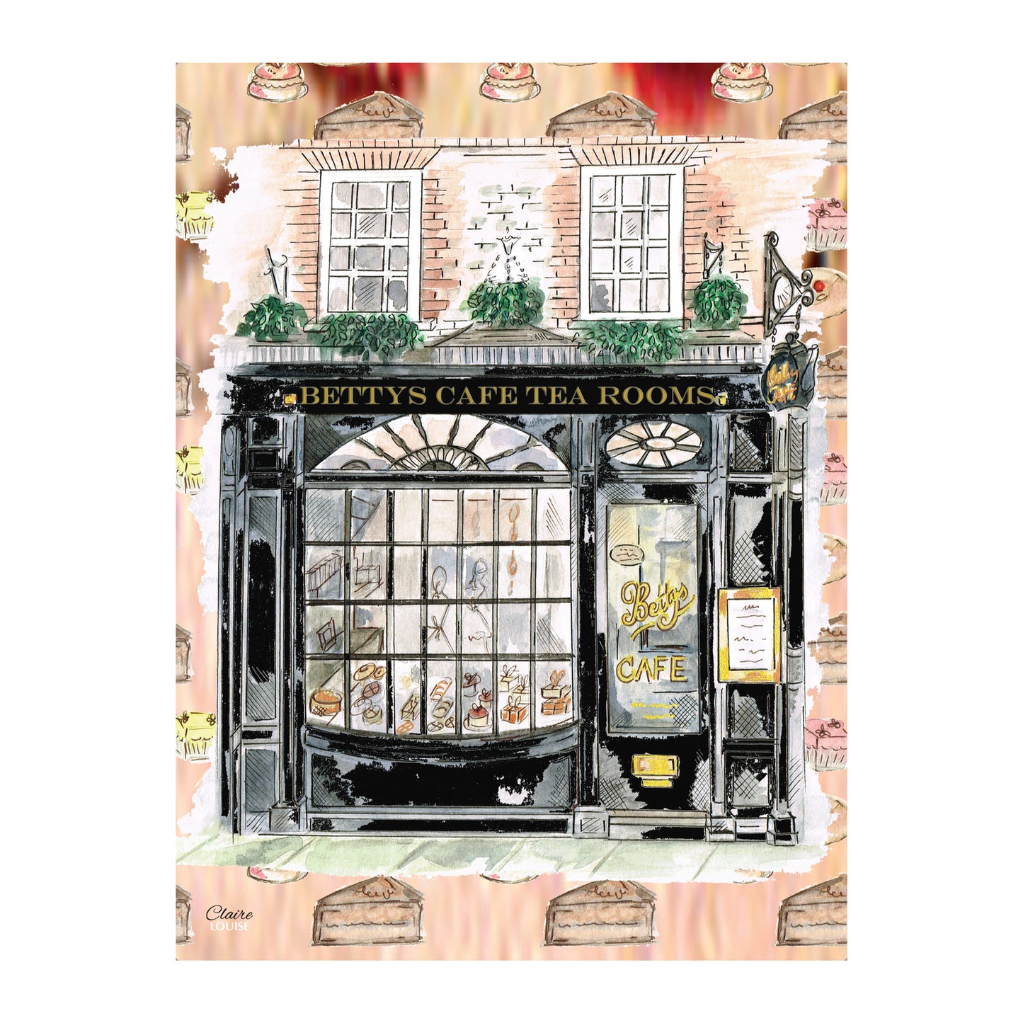 Bettys Tea Rooms Glass Wall Art