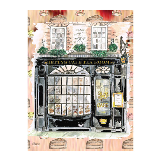 Bettys Tea Rooms Glass Wall Art