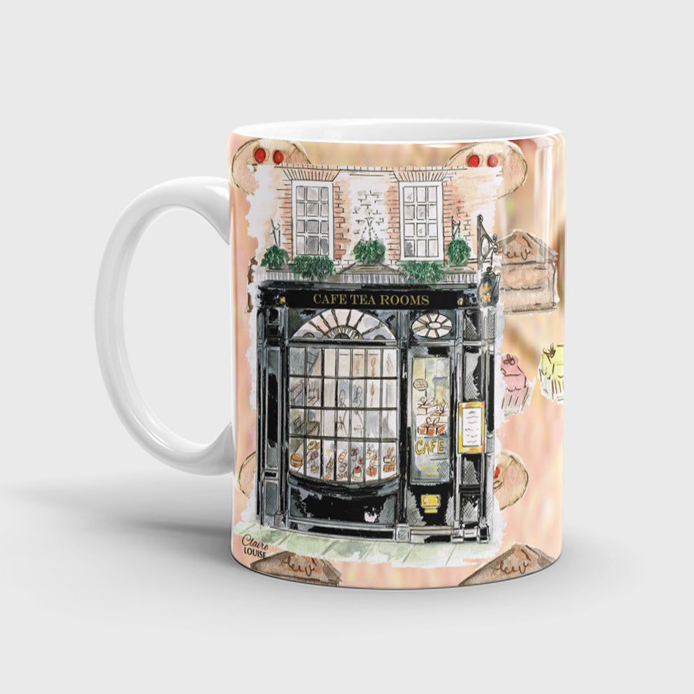 Illustrated Betty's Tea Rooms Inspired Ceramic Mug