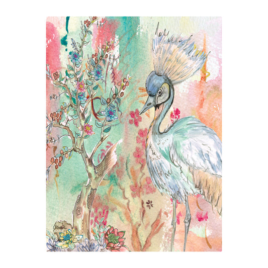 Blue Bird Glass Wall Art
