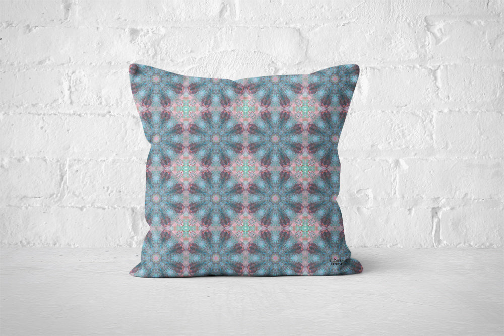 Boho Salvia Blue Outdoor Cushion