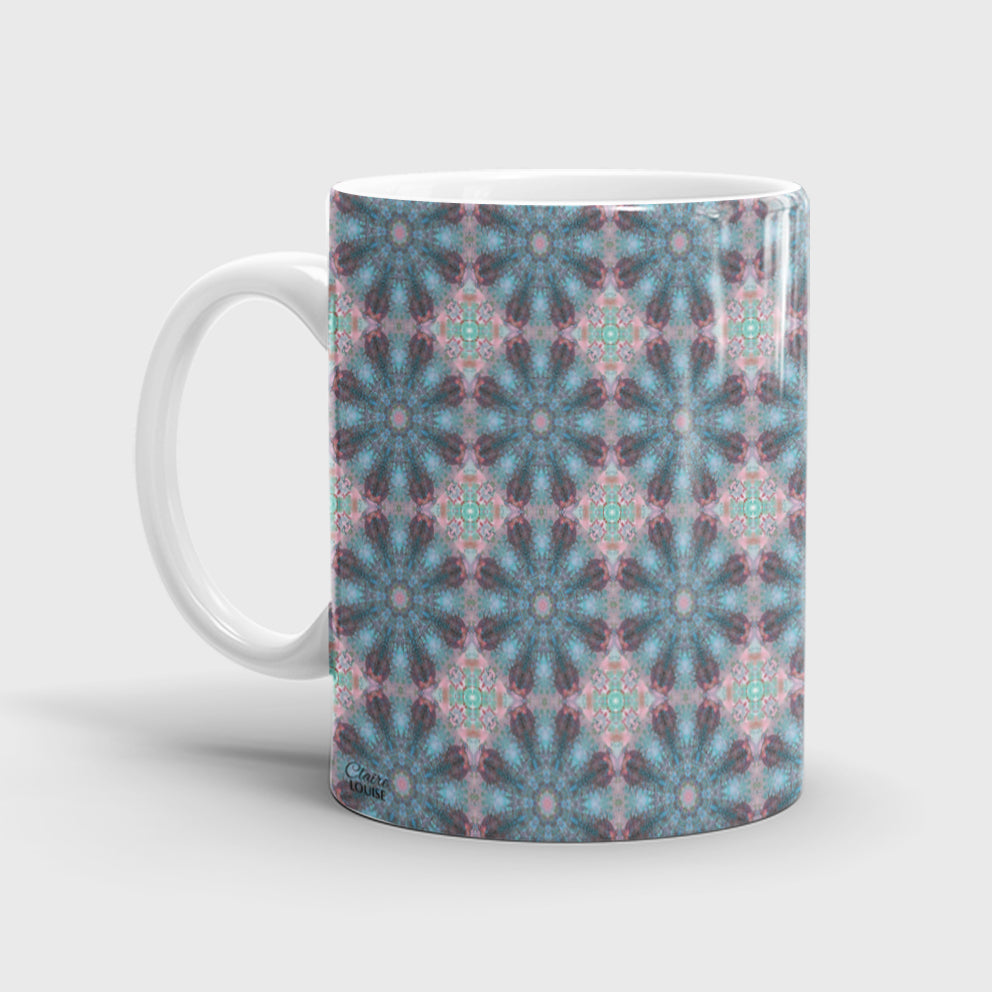 Boho Salvia Blue Ceramic Mug