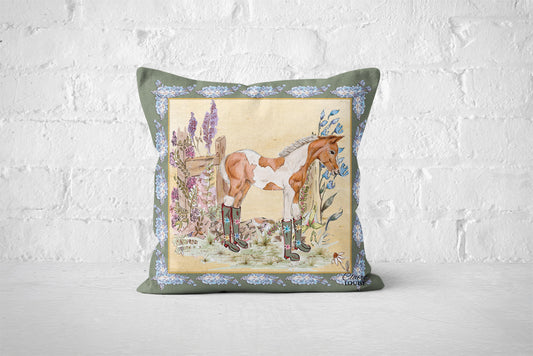 Foal Bouquet Boots Cushion