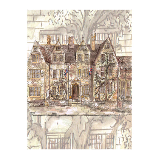 Broadway Lygon Arms Glass Wall Art