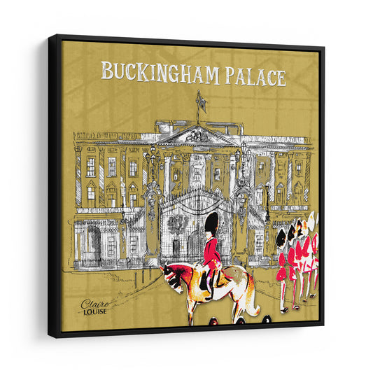 Buckingham Palace Urban Icons Framed Canvas Print