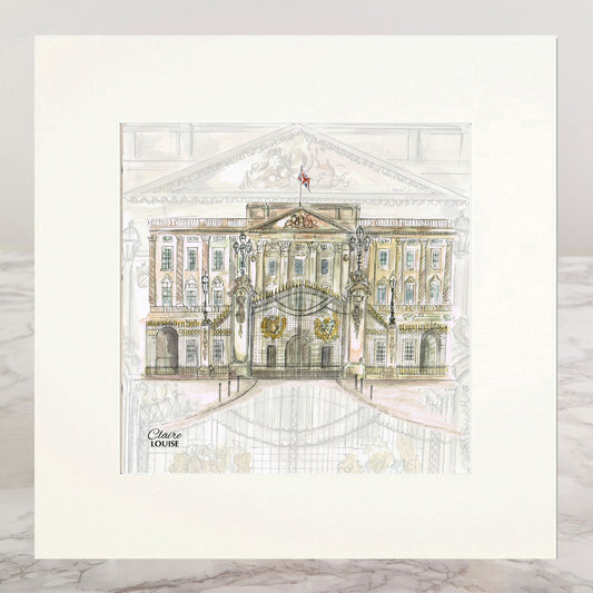 Buckingham Palace London Mounted Print