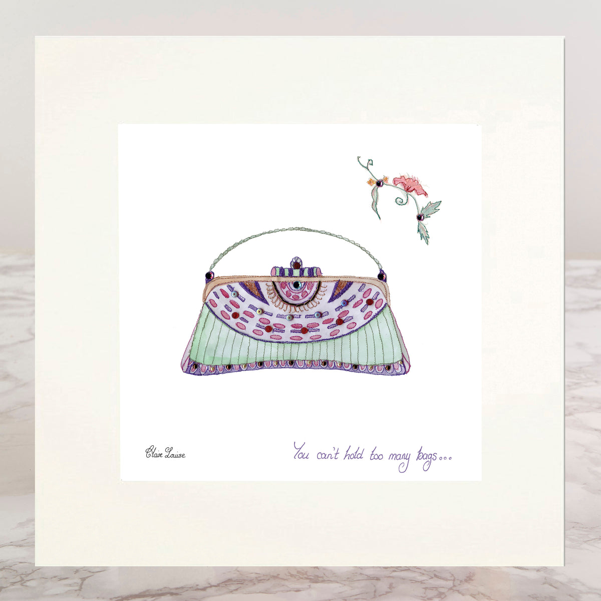 Cerise Sac Mounted Print