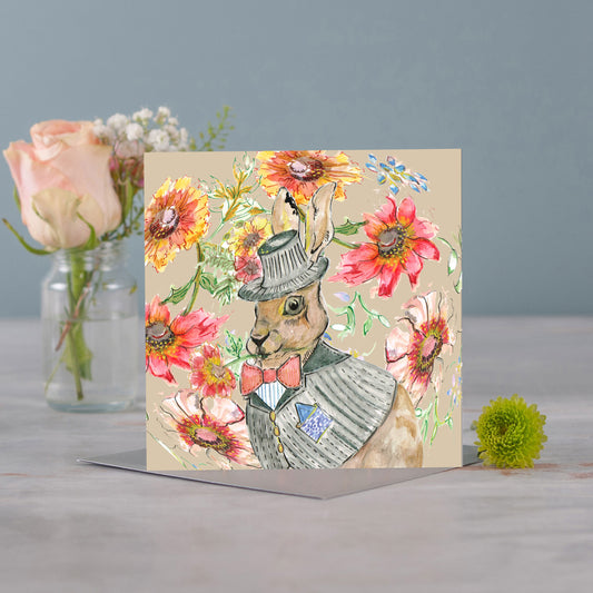 Cottage Hare Greetings Card - Pack of 6