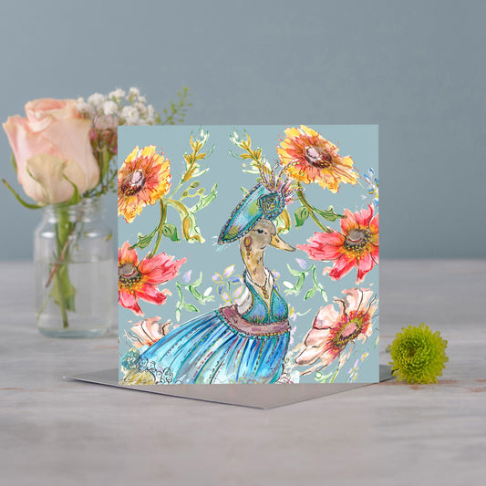 Cottage Duck Greetings Card - Pack of 6
