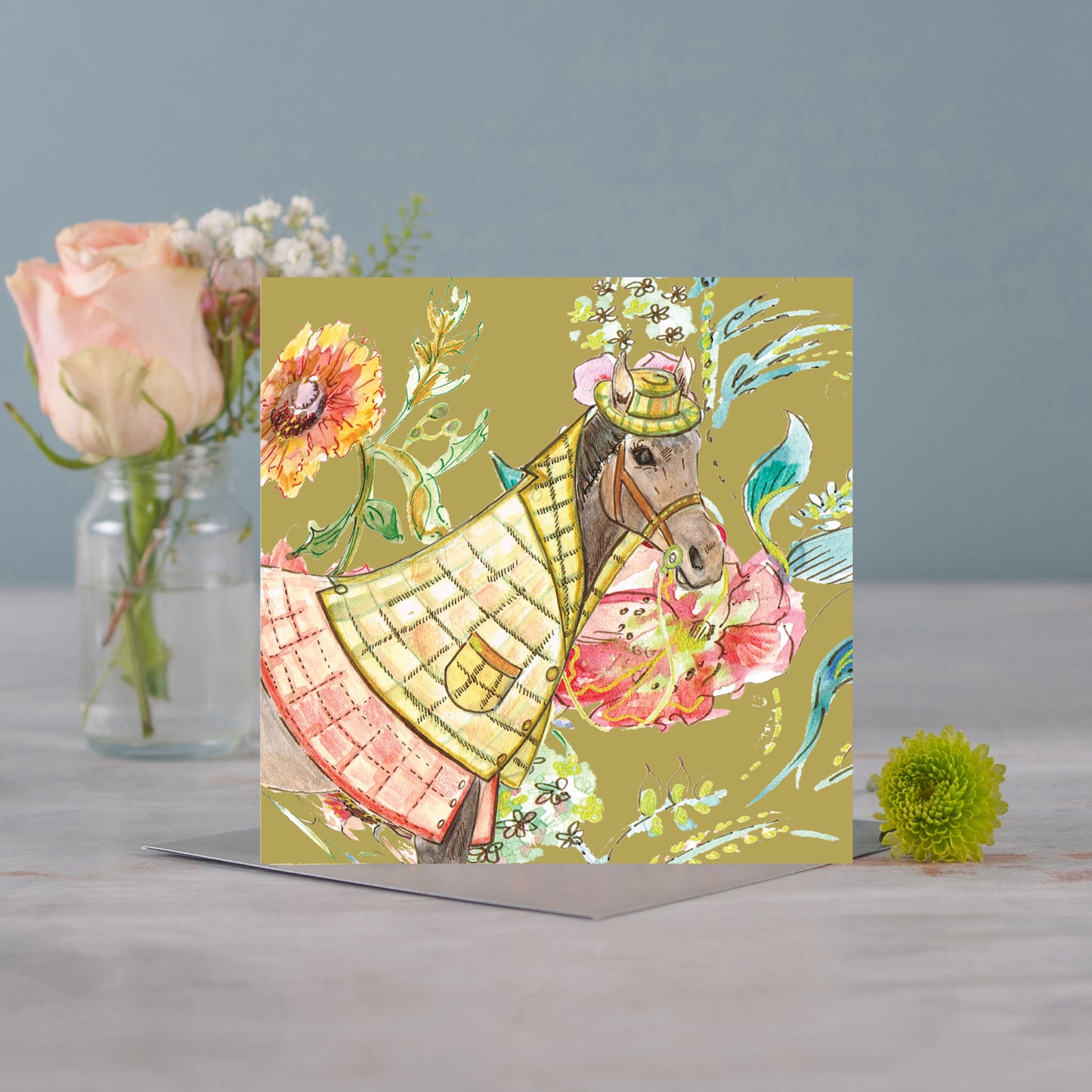 Cottage Horse Greetings Card - Pack of 6