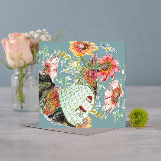 Cottage Cockerel Greetings Card - Pack of 6