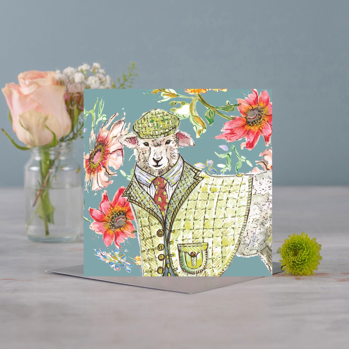 Cottage Sheep Greetings Card - Pack of 6