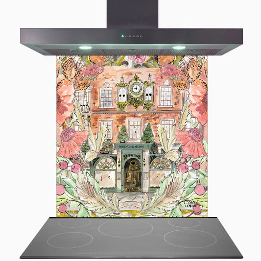 Fortnums in Full Bloom Kitchen Glass Splashback