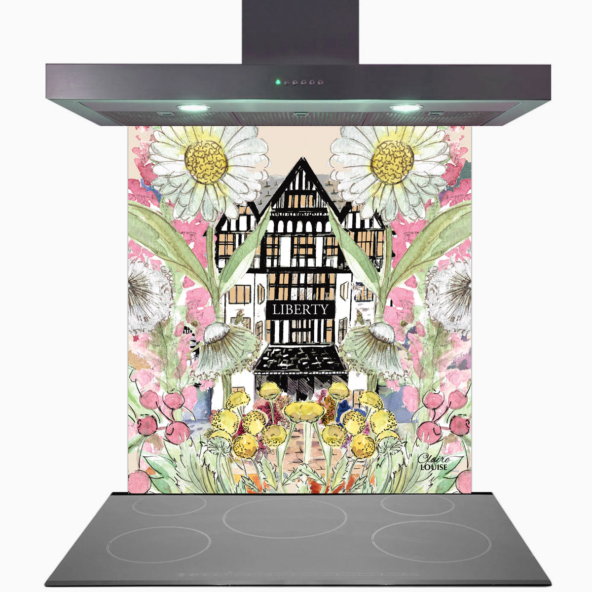 Liberty in Full Bloom Kitchen Glass Splashback