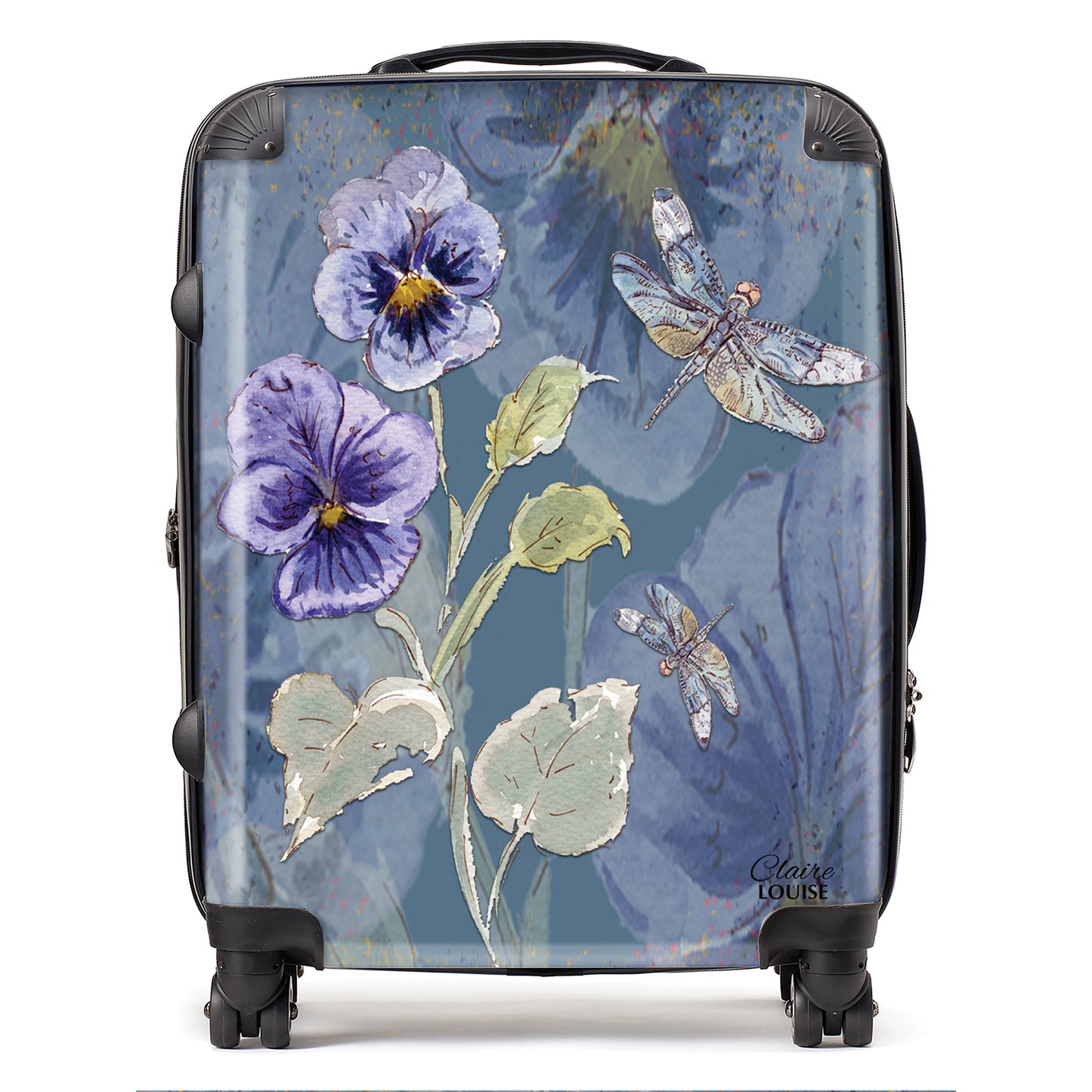 Powder Bloom Pansies Suitcase Collection