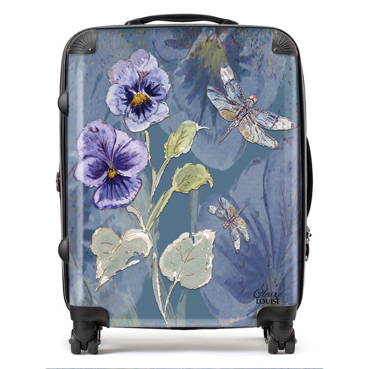 Powder Bloom Pansies Suitcase Collection