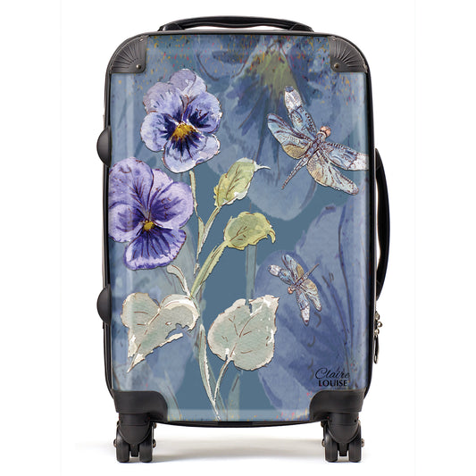 Powder Bloom Pansies Suitcase Collection