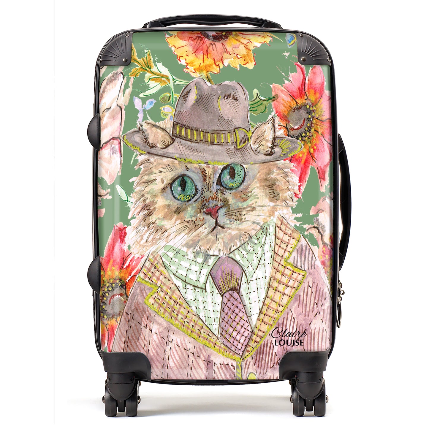 Cottage Floral Cat Suitcase Collection