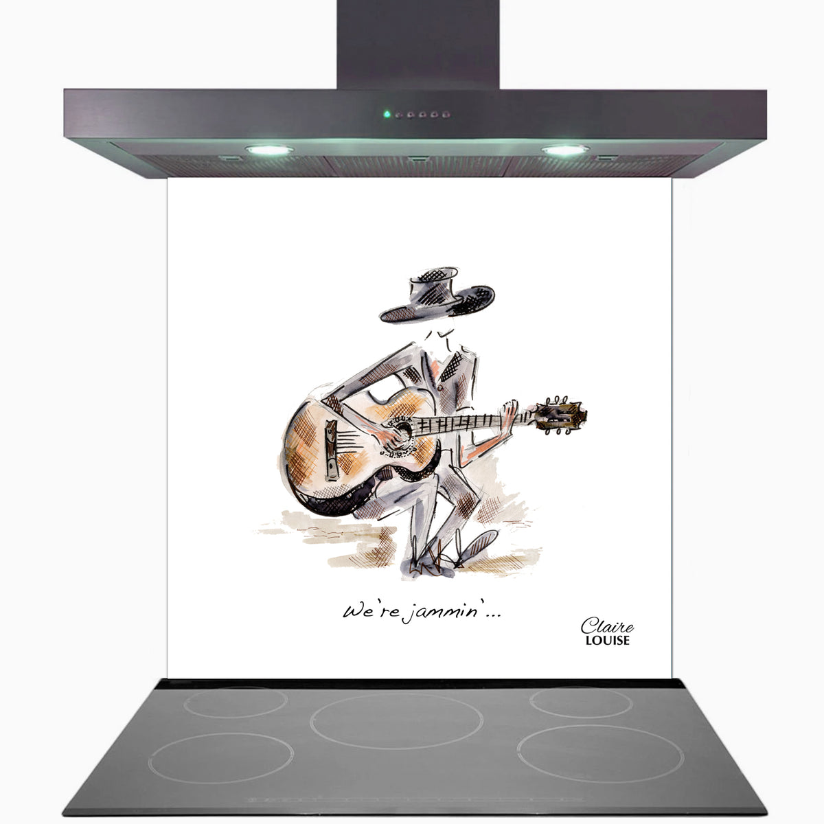 We're Jammin' Kitchen Glass Splashback