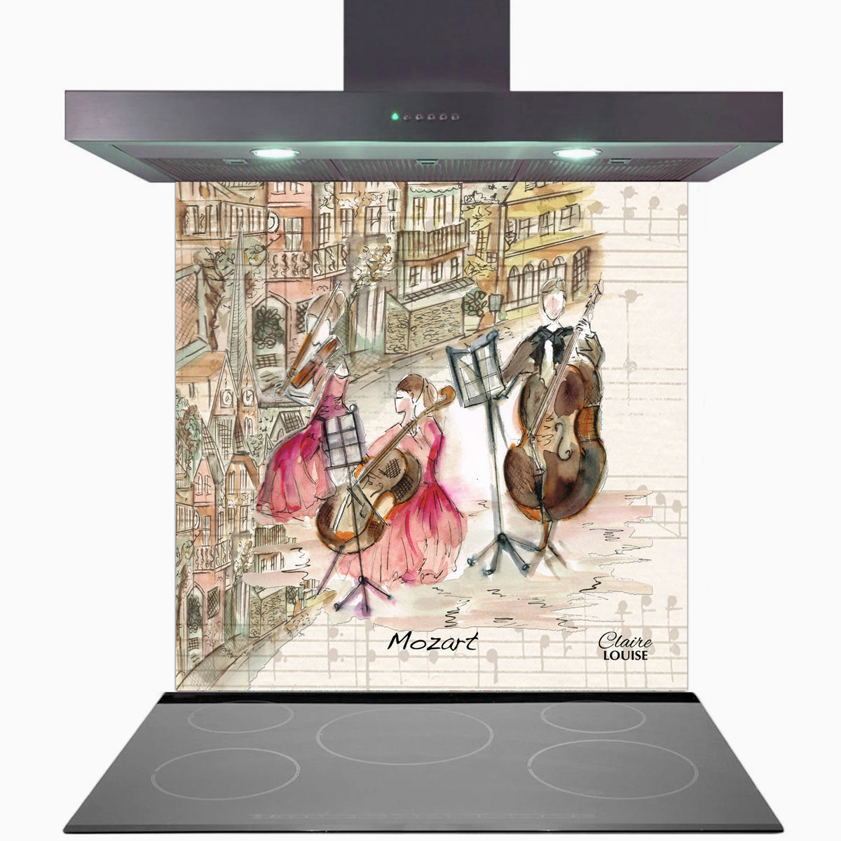Mozart Kitchen Glass Splashback