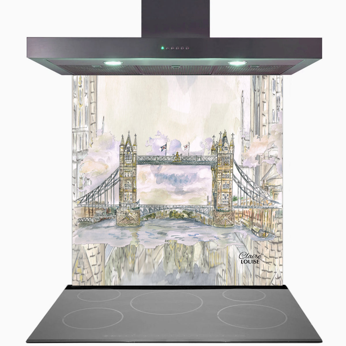 Tower Bridge Kitchen Glass Splashback