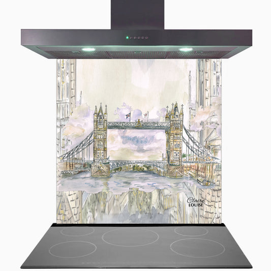 Tower Bridge Kitchen Glass Splashback