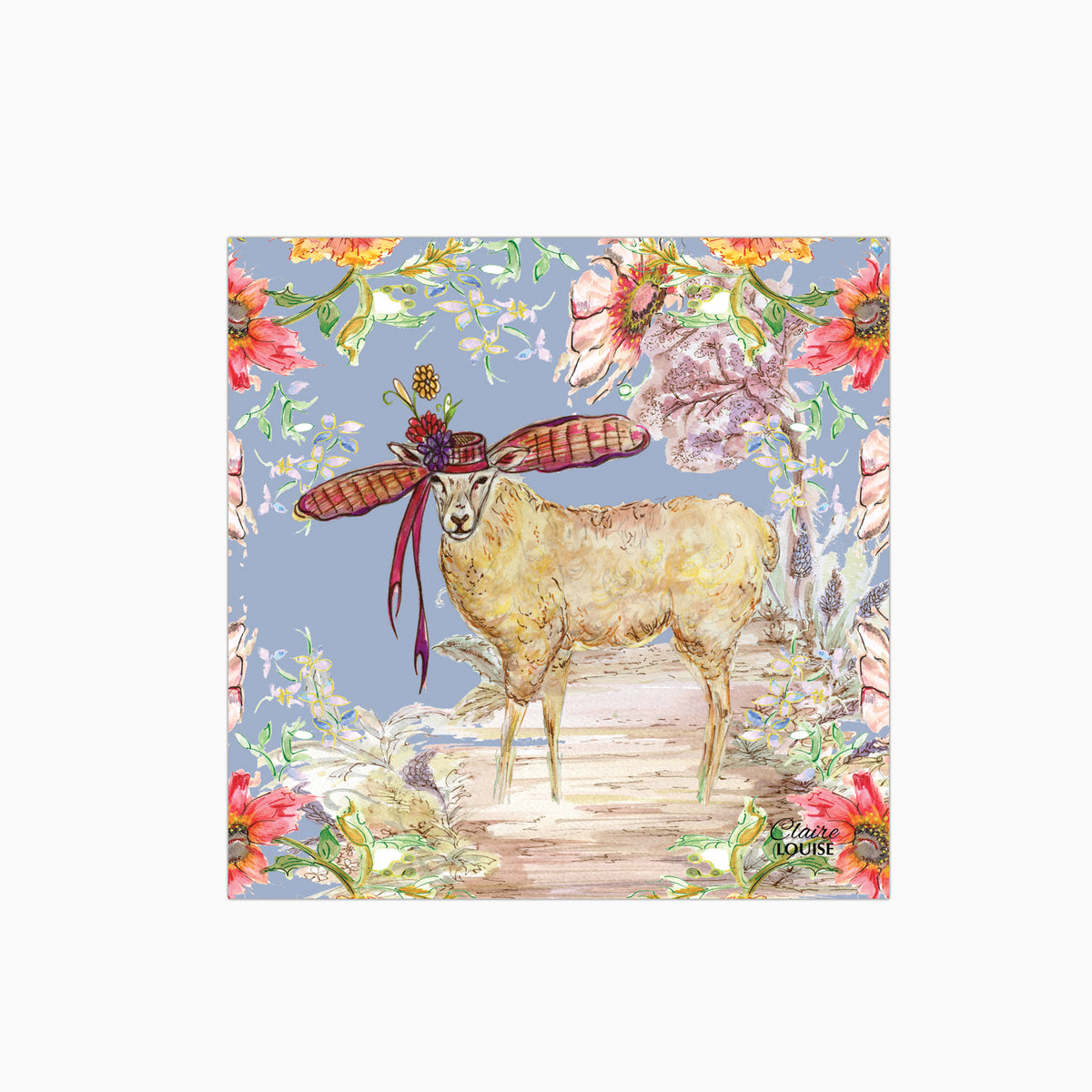 Whimsical Sheep Kitchen Glass Splashback